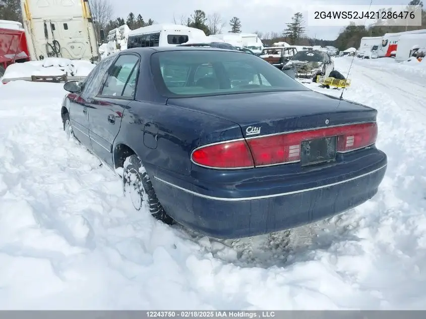 2G4WS52J421286476 2002 Buick Century Custom