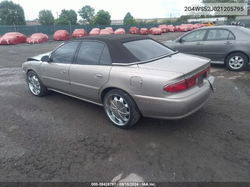 2002 Buick Century Custom VIN: 2G4WS52J021205795 Lot: 39428797