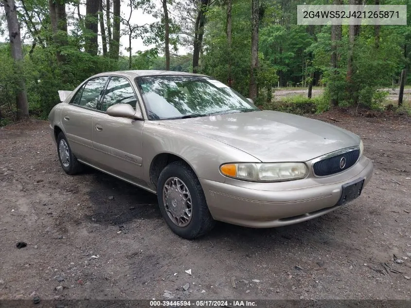 2002 Buick Century Custom VIN: 2G4WS52J421265871 Lot: 39446594