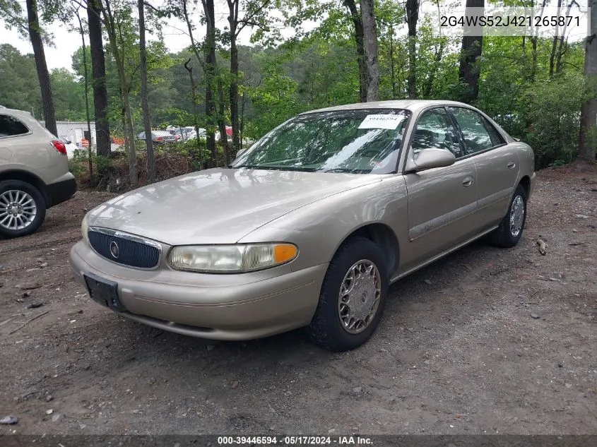 2002 Buick Century Custom VIN: 2G4WS52J421265871 Lot: 39446594