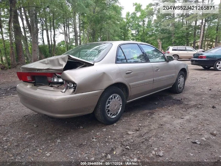 2002 Buick Century Custom VIN: 2G4WS52J421265871 Lot: 39446594