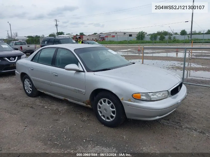 2002 Buick Century Custom VIN: 2G4WS52J121300107 Lot: 39651884