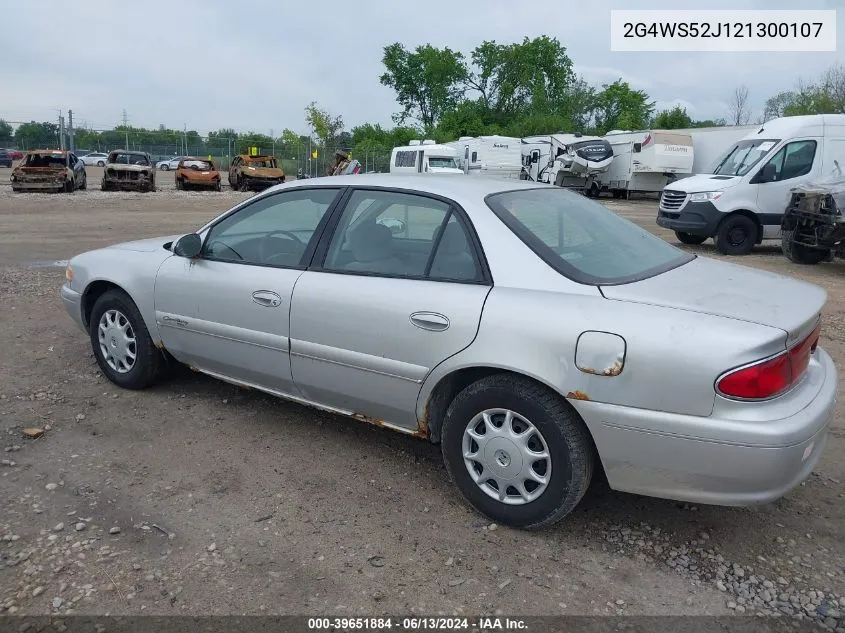 2002 Buick Century Custom VIN: 2G4WS52J121300107 Lot: 39651884