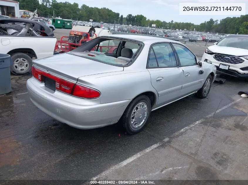 2G4WS52J721144770 2002 Buick Century Custom