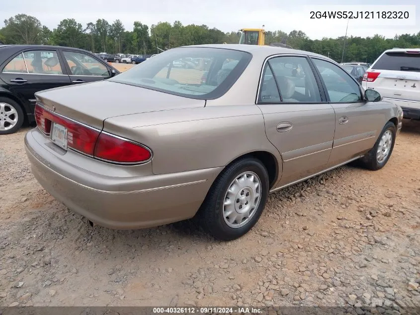 2002 Buick Century Custom VIN: 2G4WS52J121182320 Lot: 40326112