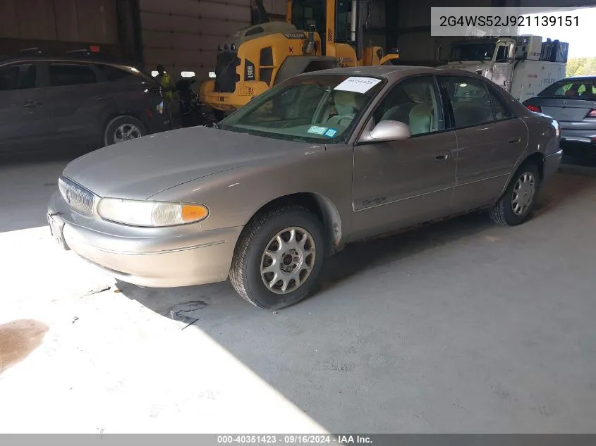 2002 Buick Century Custom VIN: 2G4WS52J921139151 Lot: 40351423