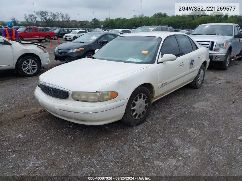 2002 Buick Century Custom VIN: 2G4WS52J221269577 Lot: 40397926