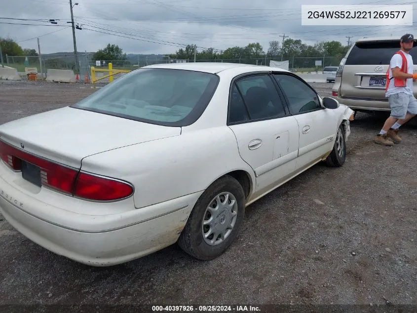 2G4WS52J221269577 2002 Buick Century Custom