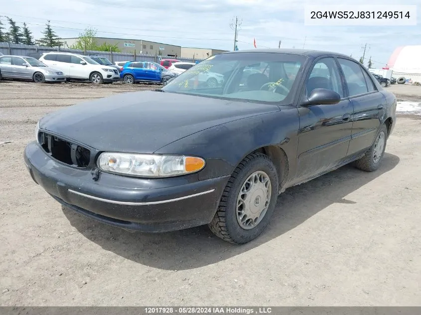 2003 Buick Century VIN: 2G4WS52J831249514 Lot: 12017928