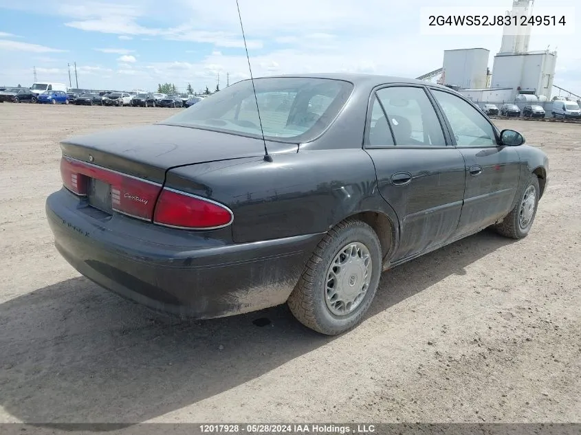 2G4WS52J831249514 2003 Buick Century