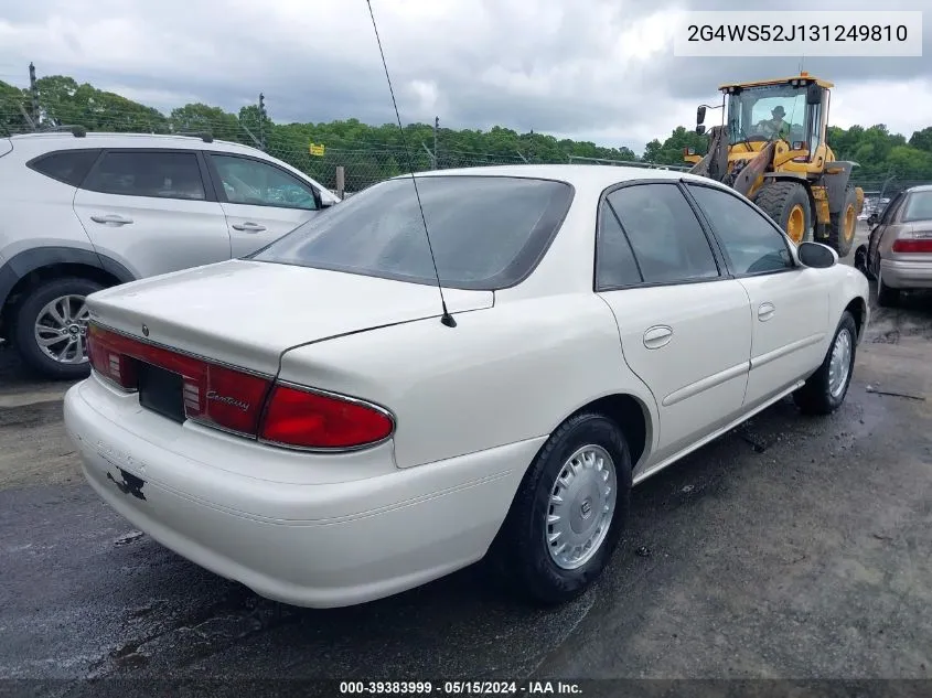 2003 Buick Century Custom VIN: 2G4WS52J131249810 Lot: 39383999