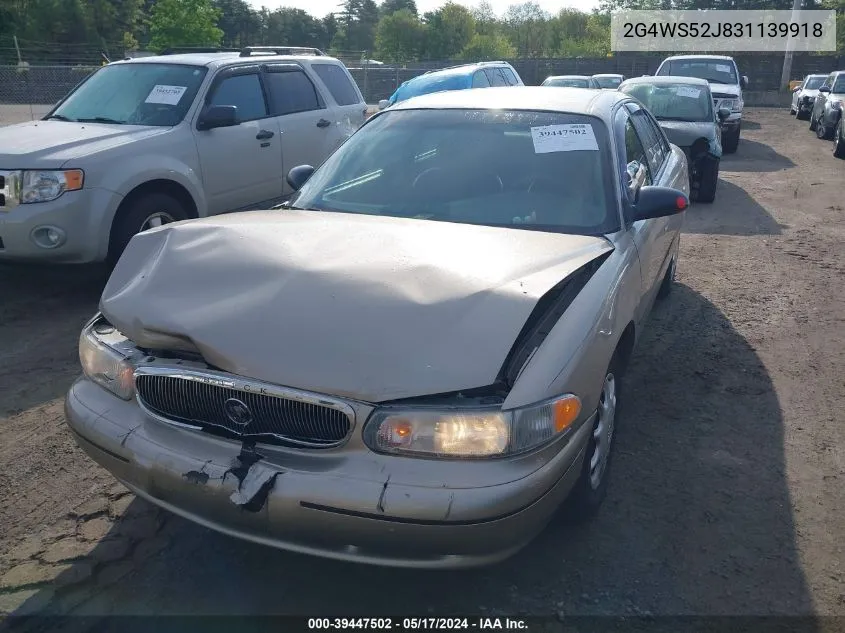 2003 Buick Century Custom VIN: 2G4WS52J831139918 Lot: 39447502