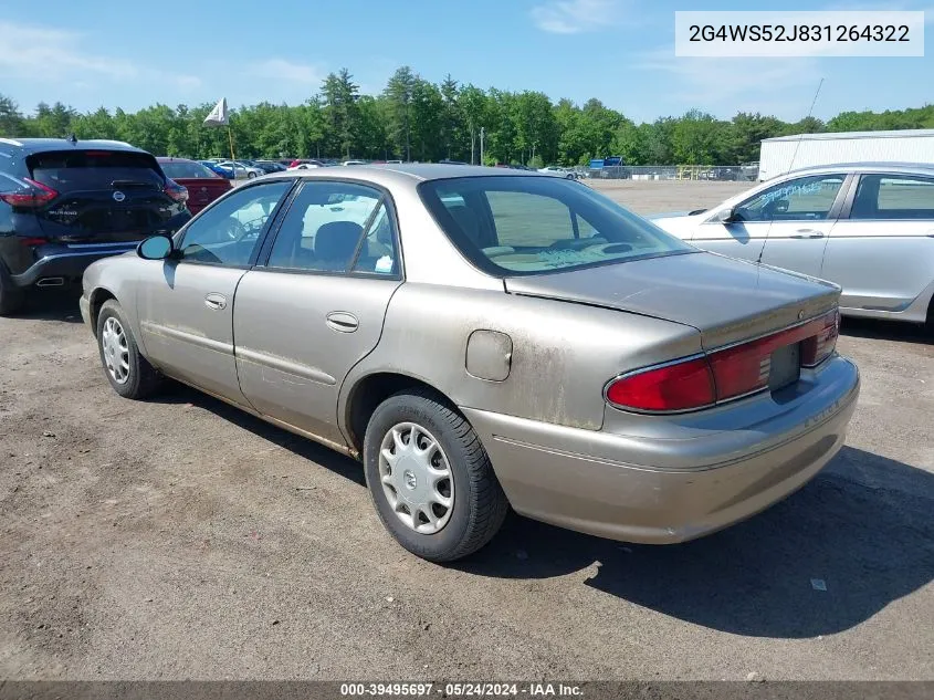 2G4WS52J831264322 2003 Buick Century Custom