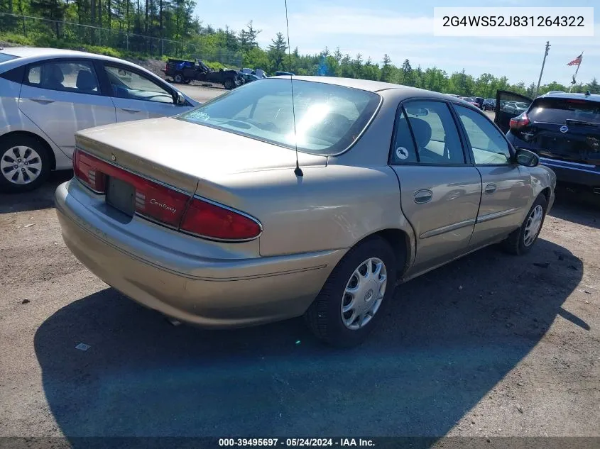 2003 Buick Century Custom VIN: 2G4WS52J831264322 Lot: 39495697