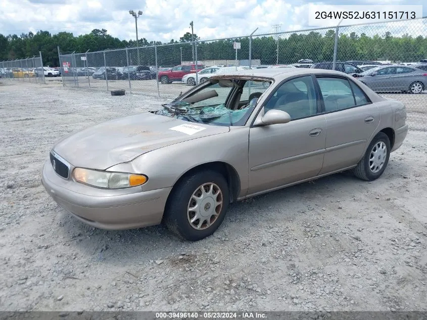 2003 Buick Century Custom VIN: 2G4WS52J631151713 Lot: 39496140