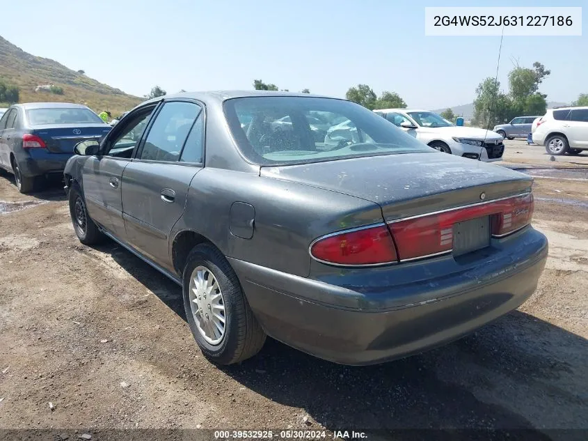 2003 Buick Century Custom VIN: 2G4WS52J631227186 Lot: 39532925