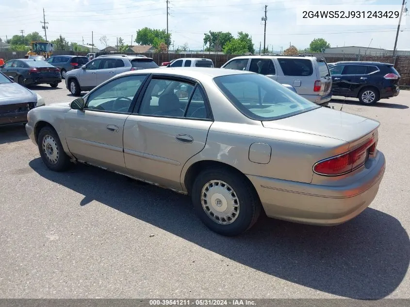 2003 Buick Century Custom VIN: 2G4WS52J931243429 Lot: 39541211