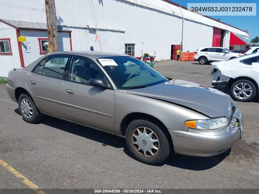 2003 Buick Century Custom VIN: 2G4WS52J031232478 Lot: 39544299