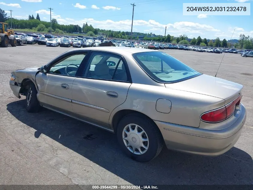 2003 Buick Century Custom VIN: 2G4WS52J031232478 Lot: 39544299