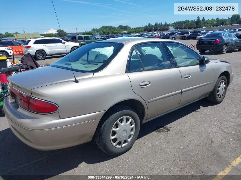 2003 Buick Century Custom VIN: 2G4WS52J031232478 Lot: 39544299