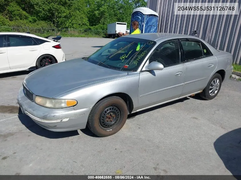 2003 Buick Century Custom VIN: 2G4WS55J531126748 Lot: 40052555