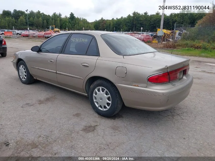 2003 Buick Century Custom VIN: 2G4WS52J831190044 Lot: 40303366