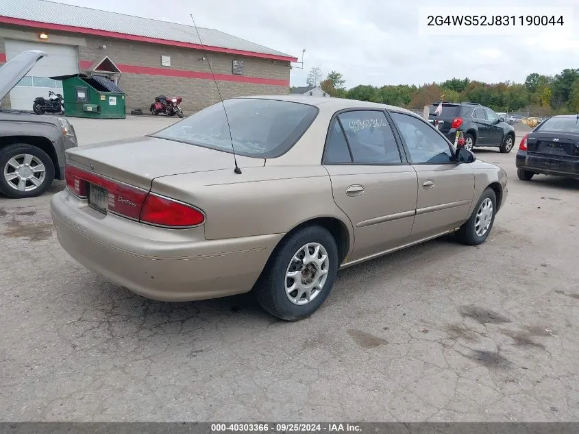 2003 Buick Century Custom VIN: 2G4WS52J831190044 Lot: 40303366