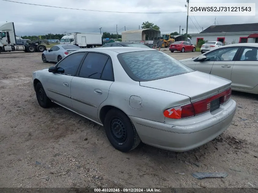 2003 Buick Century Custom VIN: 2G4WS52J731221543 Lot: 40320245