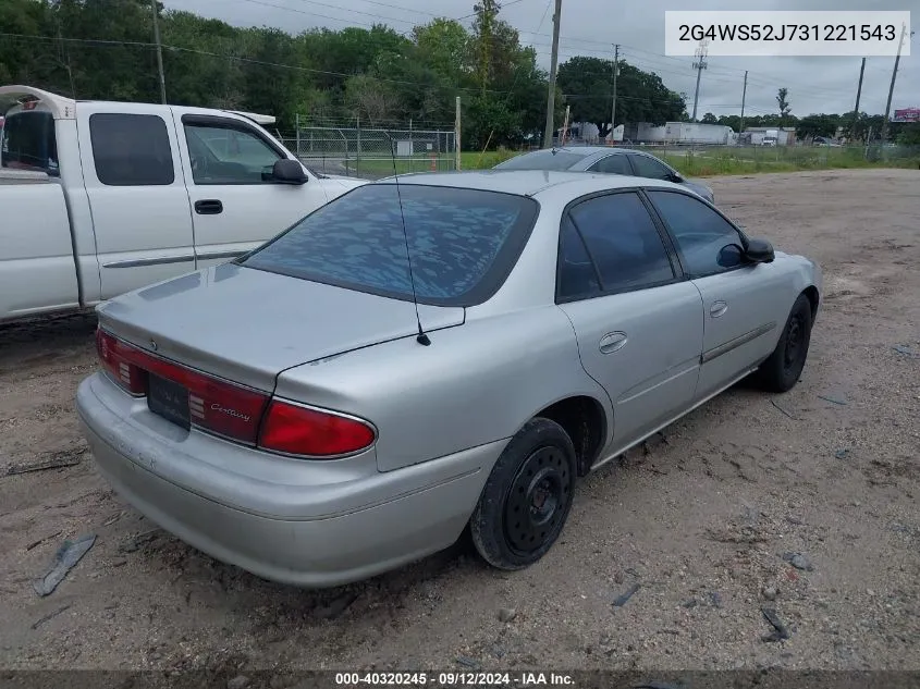 2003 Buick Century Custom VIN: 2G4WS52J731221543 Lot: 40320245