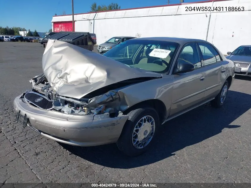 2003 Buick Century Custom VIN: 2G4WS52J431188663 Lot: 40424979