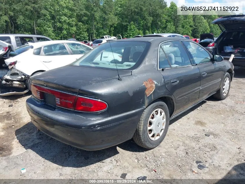 2G4WS52J741152922 2004 Buick Century