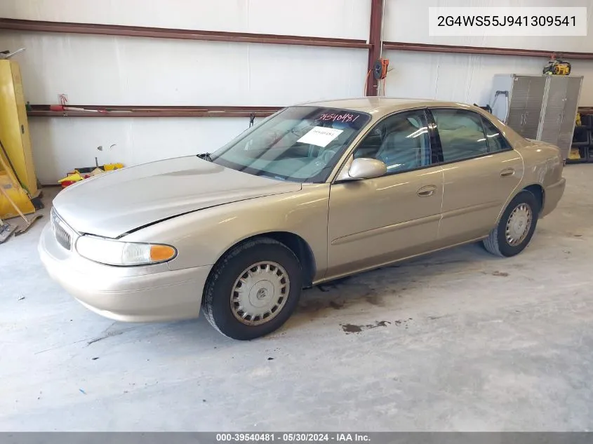 2004 Buick Century VIN: 2G4WS55J941309541 Lot: 39540481