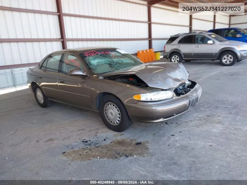 2004 Buick Century VIN: 2G4WS52J341227020 Lot: 40249945