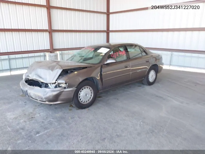 2G4WS52J341227020 2004 Buick Century