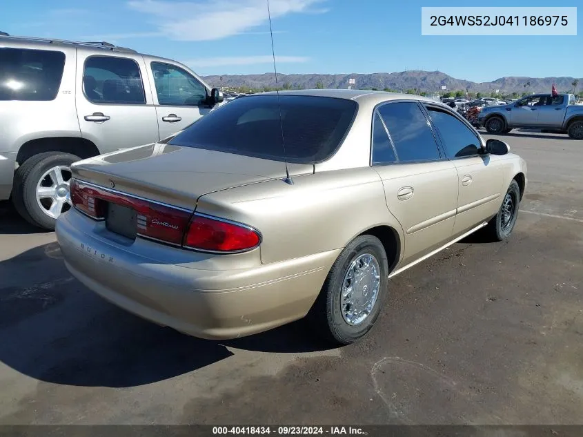 2004 Buick Century VIN: 2G4WS52J041186975 Lot: 40418434