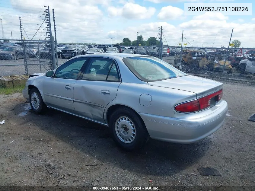 2005 Buick Century VIN: 2G4WS52J751108226 Lot: 39407653