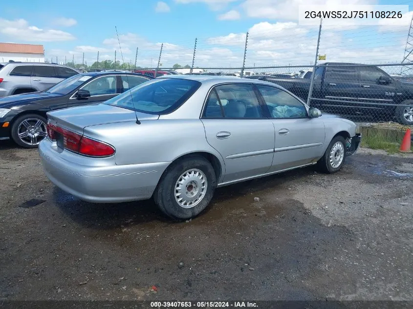 2005 Buick Century VIN: 2G4WS52J751108226 Lot: 39407653