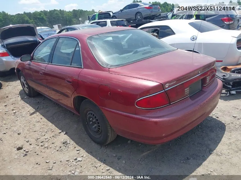 2005 Buick Century VIN: 2G4WS52JX51124114 Lot: 39642545