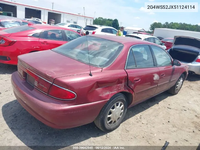 2G4WS52JX51124114 2005 Buick Century