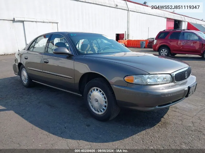 2005 Buick Century VIN: 2G4WS52J851119347 Lot: 40258605