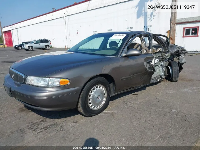 2005 Buick Century VIN: 2G4WS52J851119347 Lot: 40258605