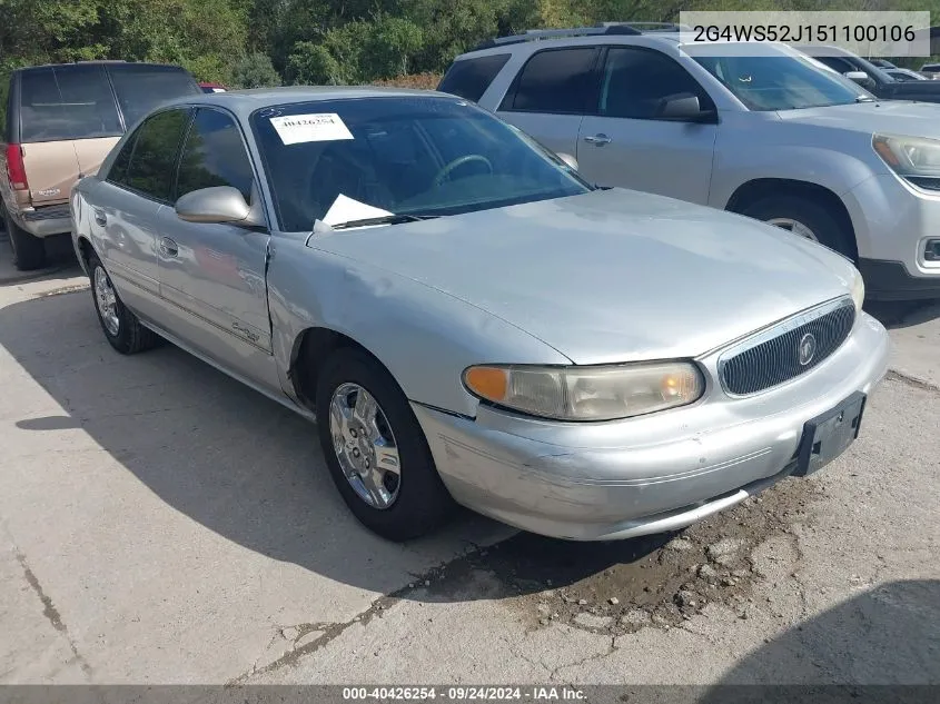 2005 Buick Century VIN: 2G4WS52J151100106 Lot: 40426254