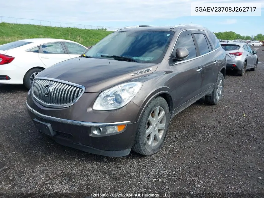 2008 Buick Enclave VIN: 5GAEV23708J262717 Lot: 12015058