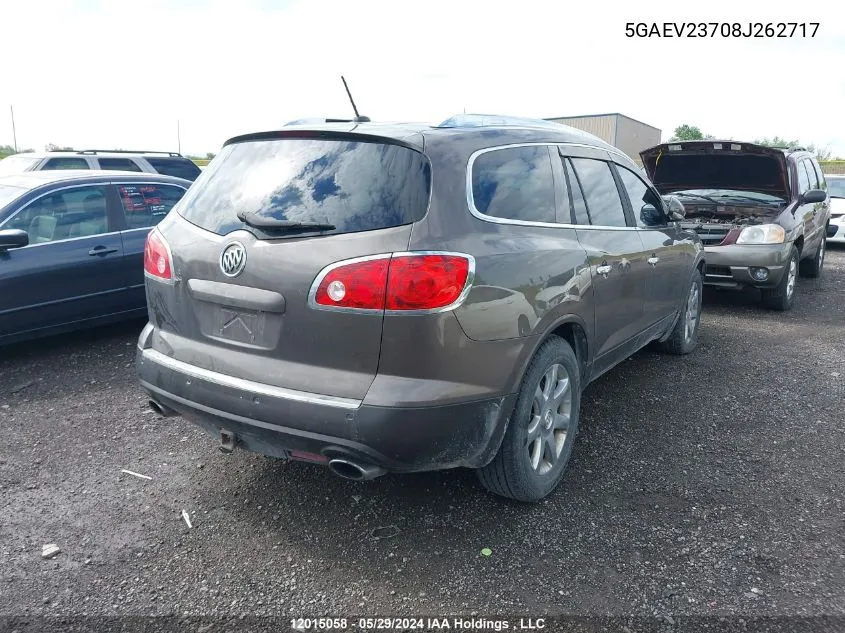 2008 Buick Enclave VIN: 5GAEV23708J262717 Lot: 12015058