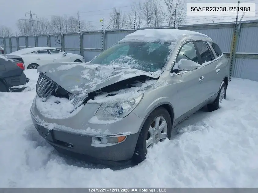 5GAER23738J251988 2008 Buick Enclave Cxl