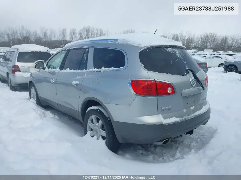 5GAER23738J251988 2008 Buick Enclave Cxl