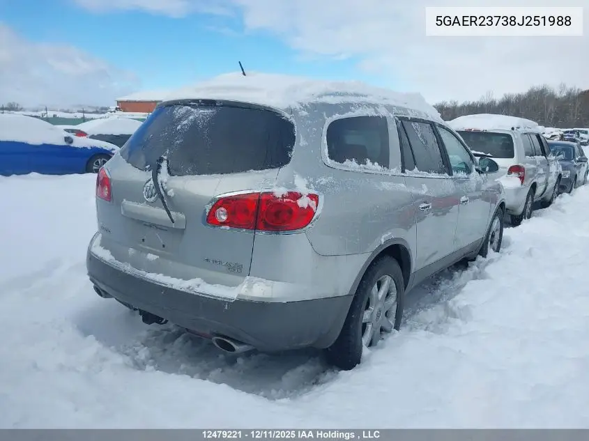 5GAER23738J251988 2008 Buick Enclave Cxl