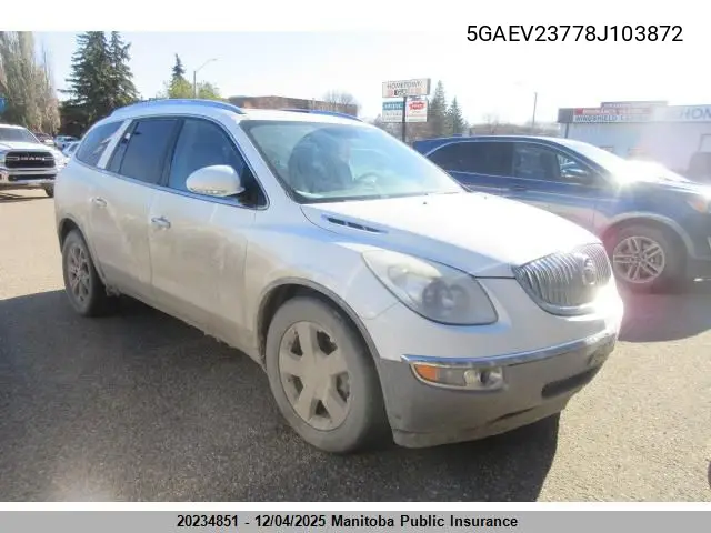 5GAEV23778J103872 2008 Buick Enclave Cxl