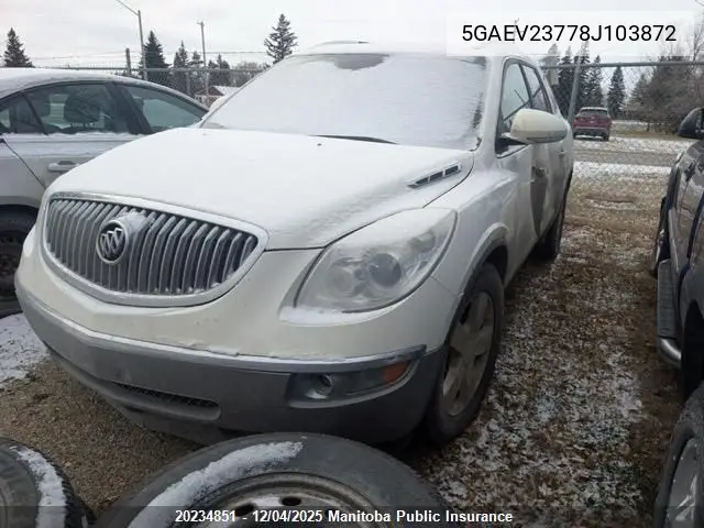 5GAEV23778J103872 2008 Buick Enclave Cxl