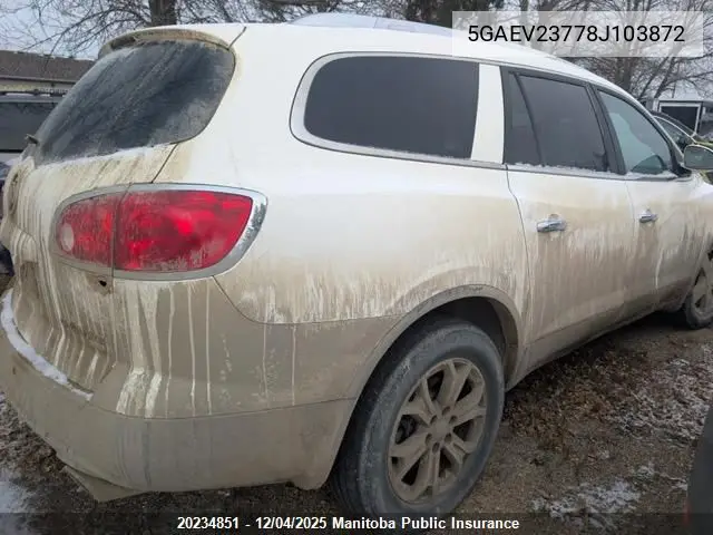 5GAEV23778J103872 2008 Buick Enclave Cxl